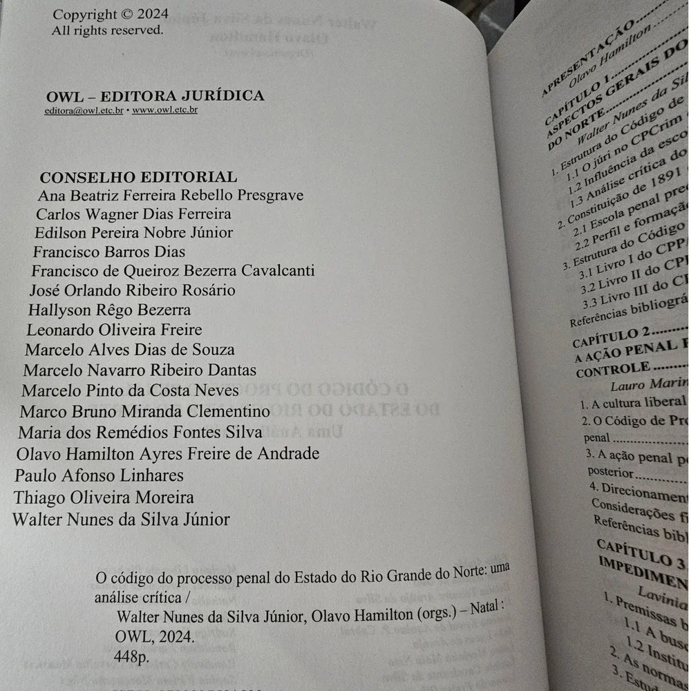 O Codigo do Processo Penal do Rio Grande do Norte Analise Critica 2024 OWL Law